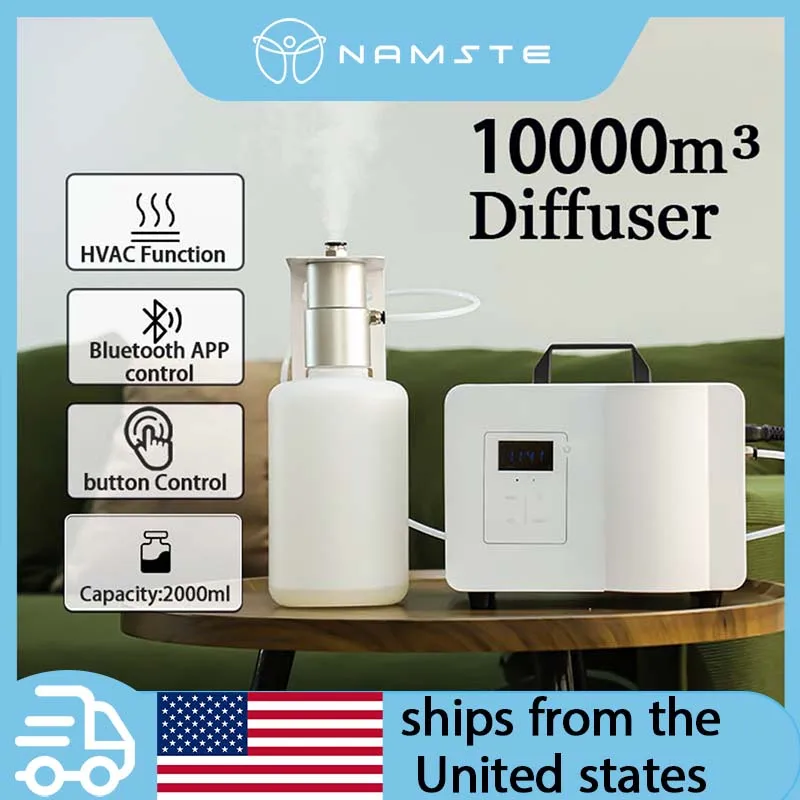 NAMASTE บลูทูธ 10000m3 Aroma Diffuser เครื่องหอมขนาดใหญ่ Home Shop HVAC กลิ่นโรงแรมน้ํามันหอมระเหย Air Freshener