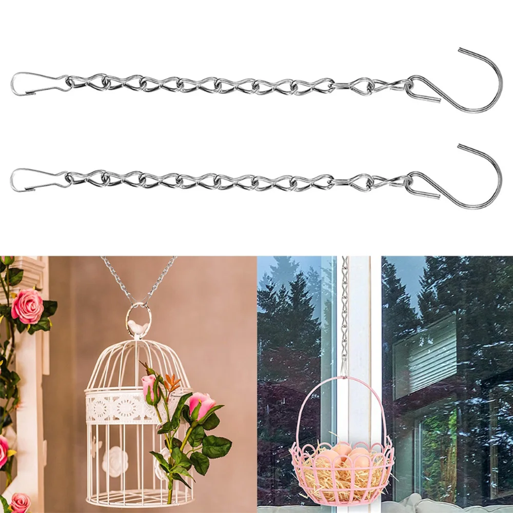 1Pc Durable Iron Hanging Chain For Flower Pot Basket Bird Feeders Garden Plant Hanger Creaitve DIY Lanterns Hanger Chain