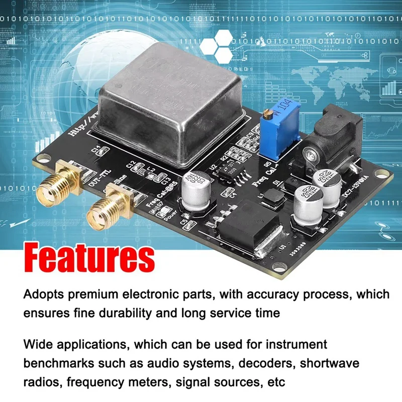 10MHz OCXO Frequency Reference Module Frequency Reference Source Low Phase Noise for Sound System Decoder Frequenc Meter-ABVP