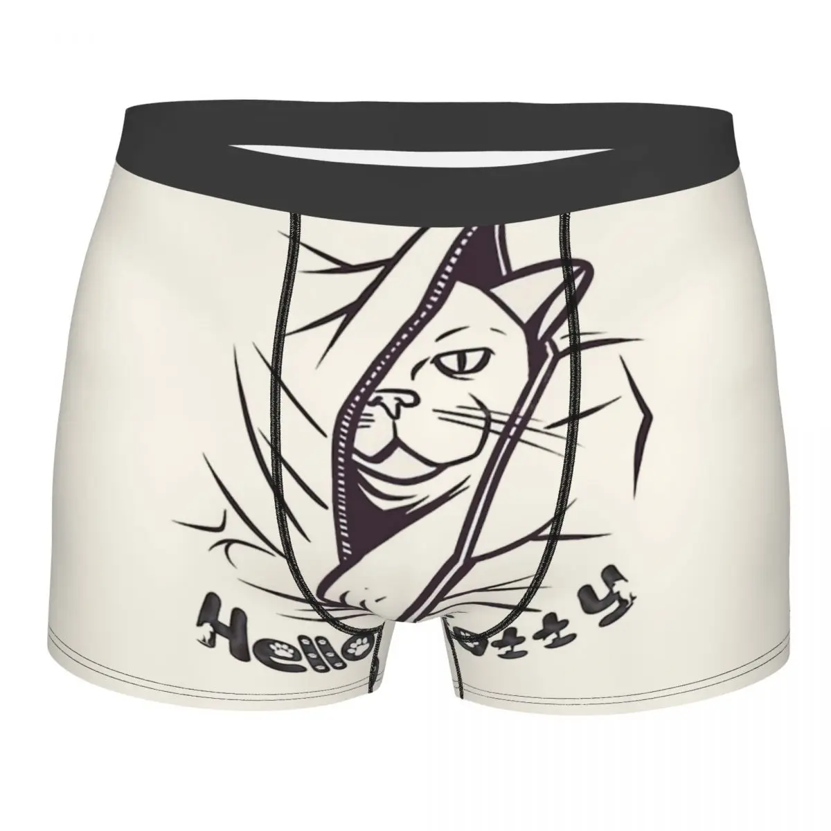 Creative Interesting Design Cat Coming Out Of A Zipper Underpants Homme Pants Men's Underwear Comfortable Shorts Boxer Briefs