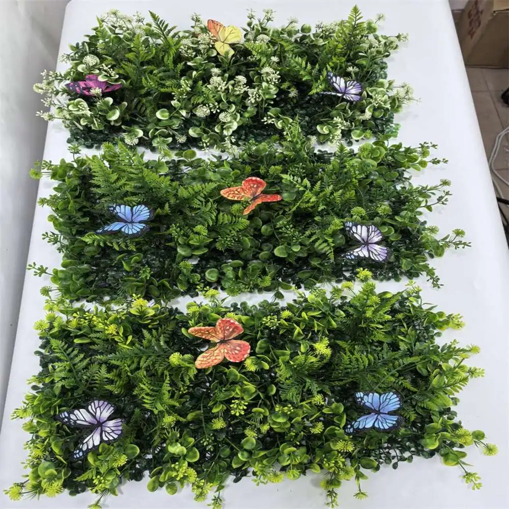 

25*50CM Artificial Turf Plant Wall Lawn Artificial Grass Mat DIY Interior Decoration With Green Grass Garden Landscaping Plant