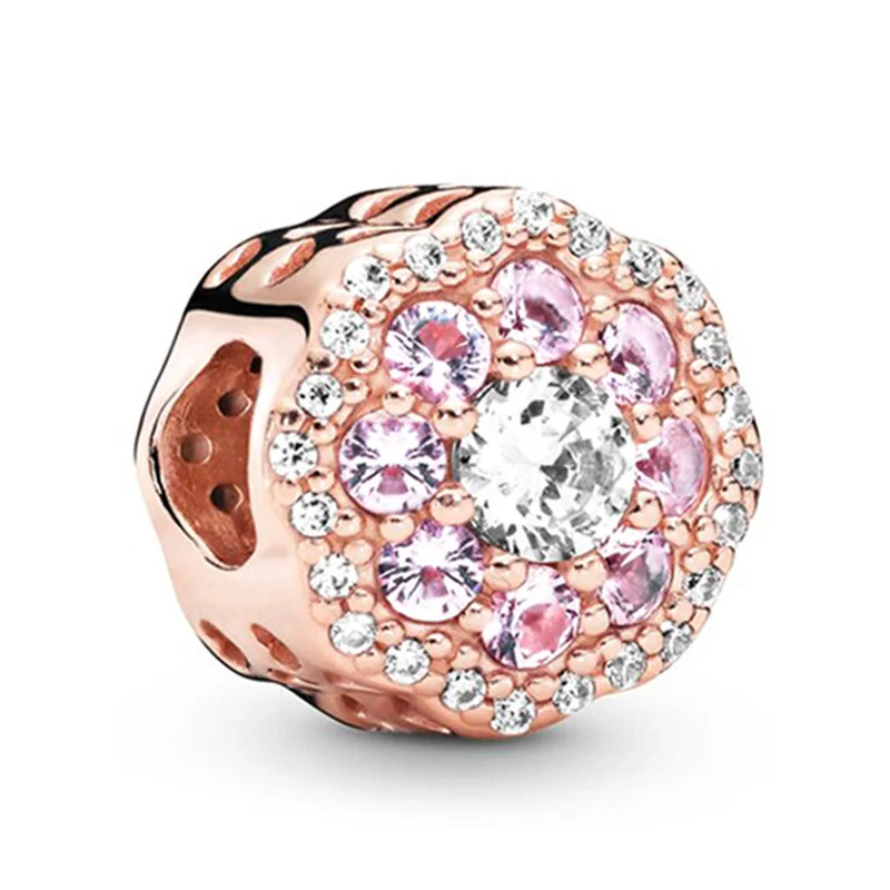 

Trend 5PCS/lot Or 10PCS/lot Rose Gold Charm Beads Bracelet Necklace For Women DIY Fine Jewelry Accessory Dropshipping Wholesale