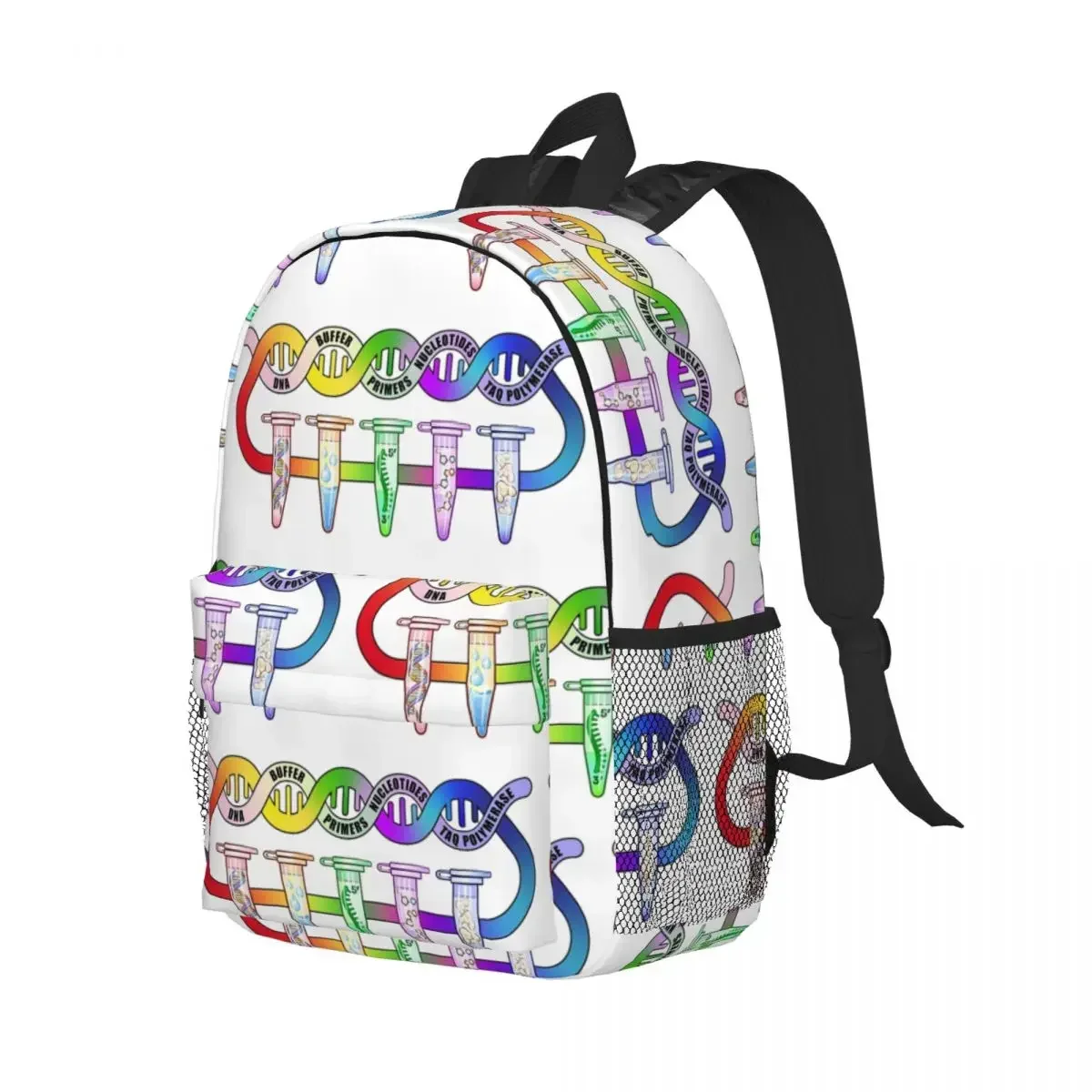 Tubos de pipeta biologia ciência mochilas meninos meninas bookbag estudantes sacos escolares viagem bolsa ombro grande capacidade