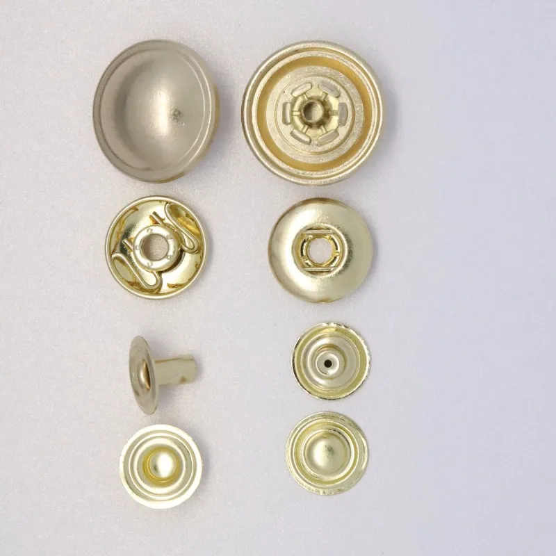 مجموعة أزرار إطباقية زنبركية مكونة من 12 قطعة 484 - مشابك ضغط معدنية للخياطة والجلود والسترات والحقائب والحرف اليدوية والمشروعات اليدوية