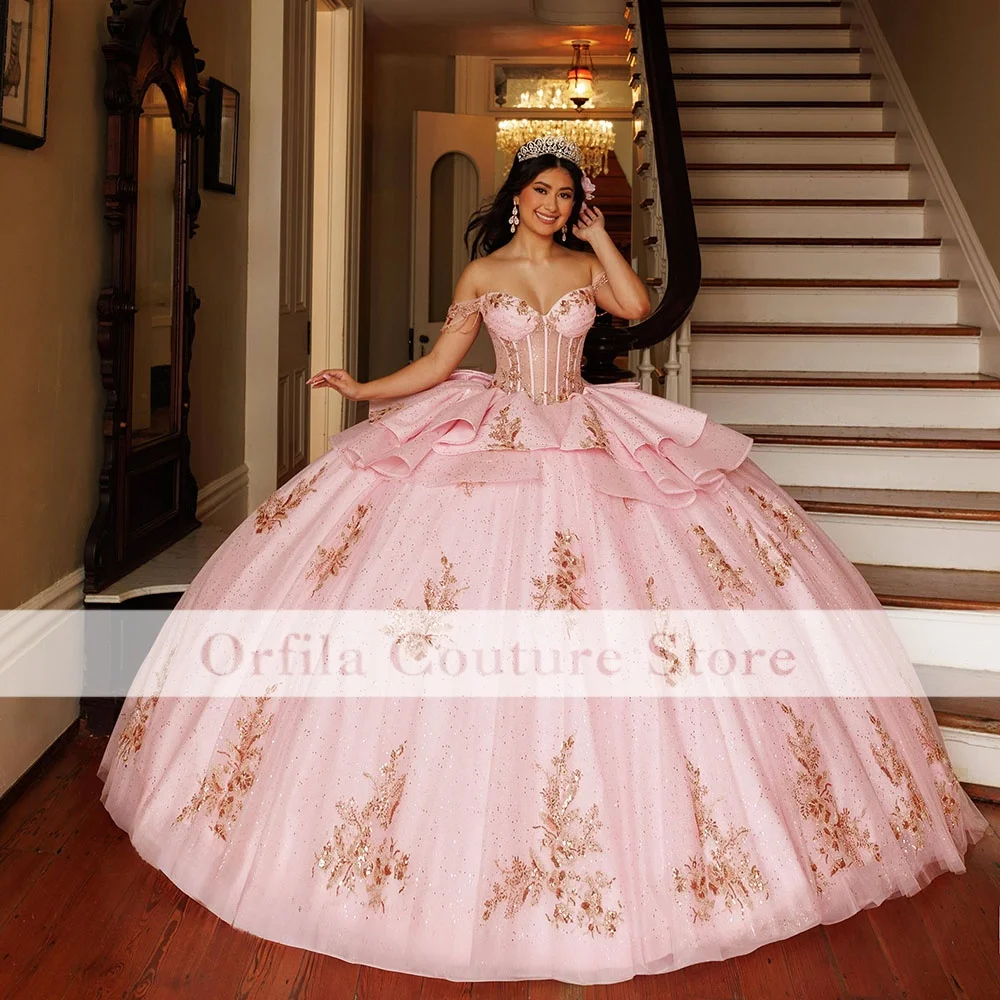 Ball Gown Quincenara Dresses 2026 Off Shoulder vestidos de 15 quinceañera Sweet 16 Prom Gowns Customized