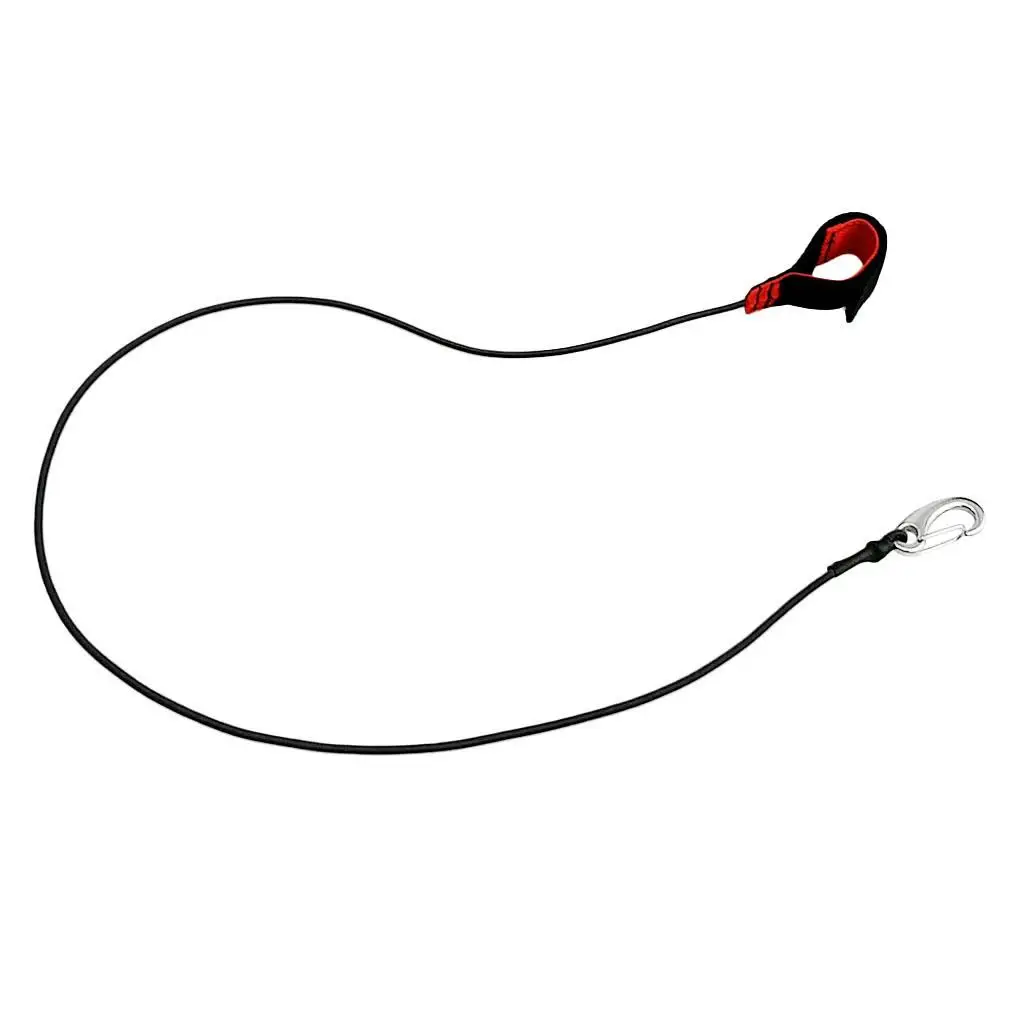 

Kayak Paddle Leash with Carabiner Clip Heavy Duty Canoe Elastic Holder Tether for Fishing Rod Support