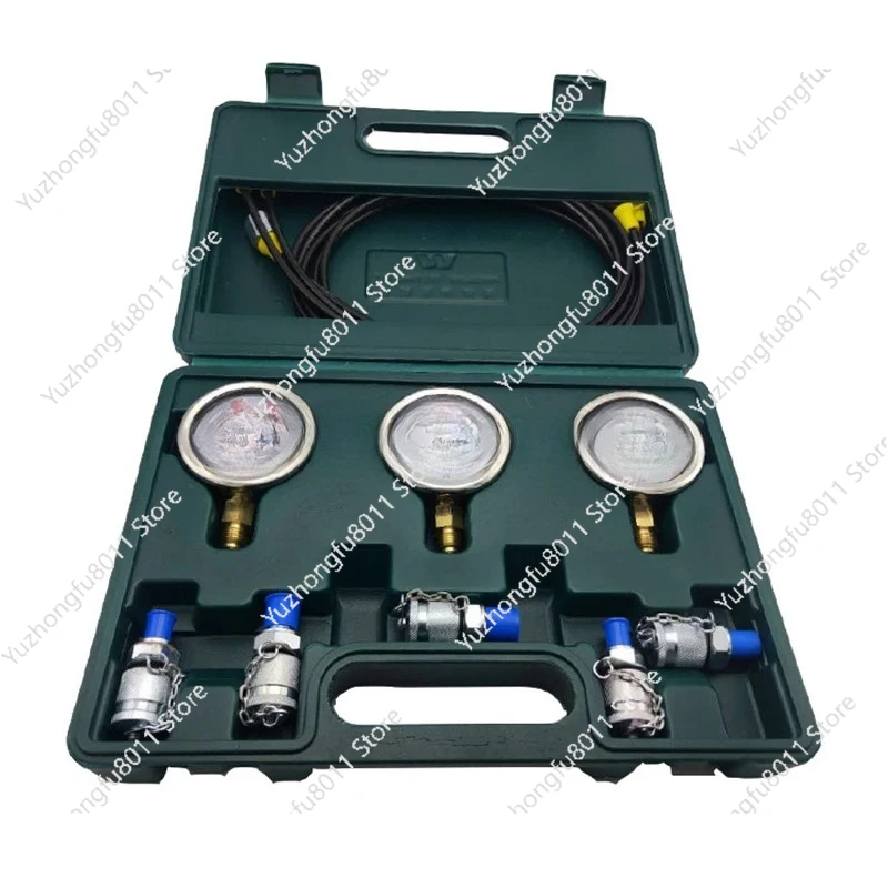 Hydraulic Pressure Test Gauge Kit Tester Coupling for Excavator Construction with Case for Industrial Use Presión Hidráulico