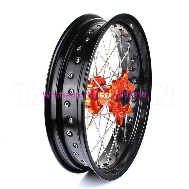 Колеса из сплава со спицами 2,5x17/3,5x17 50 куб.см Мотоциклы Derbi Senda и DRD Aprilia RX и SX Gilera SMT Et RCR Rieju MRT