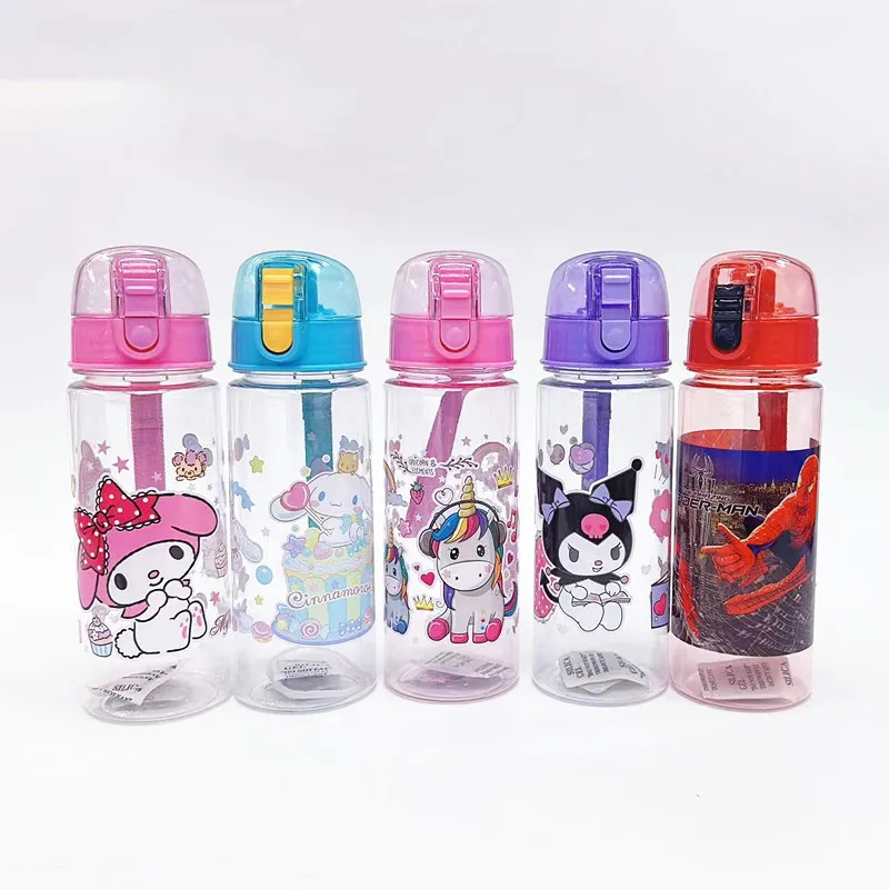 

New Sanrio Kuromi Direct Drinking Cartoon Water Bottle Creative Bottle Cartoon Cup Cartoon Plastic Water Bottle
