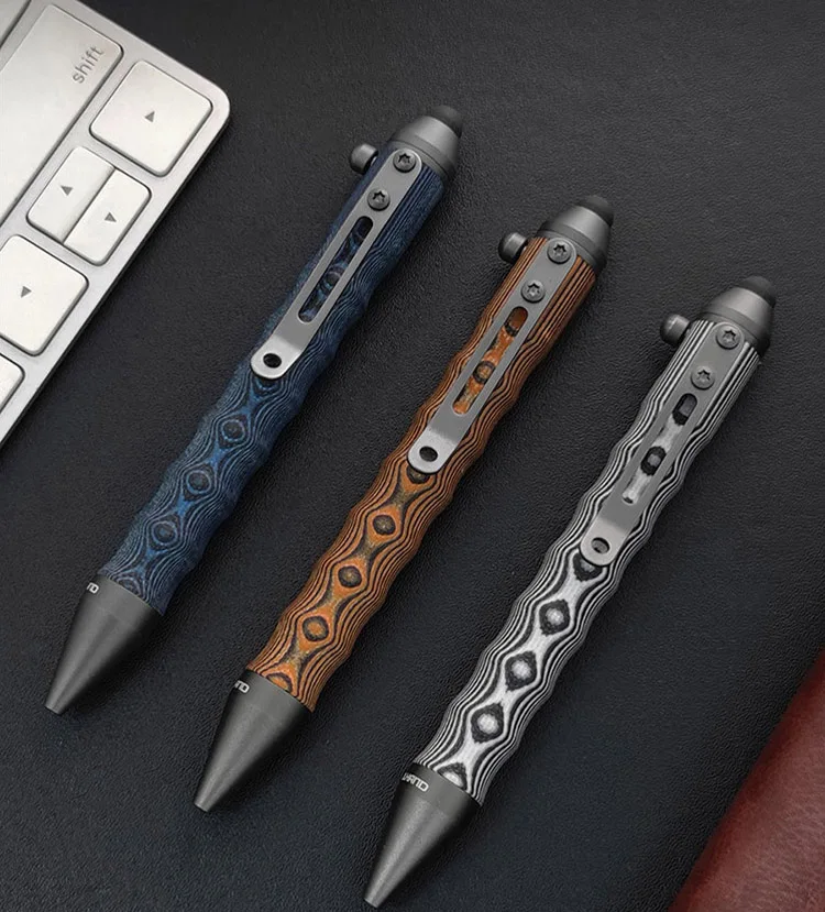 1 Piiece  Aluminum alloy EDC Tactical Bolt Action Ball Point  Pen Writing Pen with touch screen head