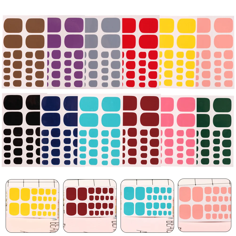 

12 Sheets Toe Stickers for Girls Nail Decals Woman Decor Accessories Toenail Child DIY