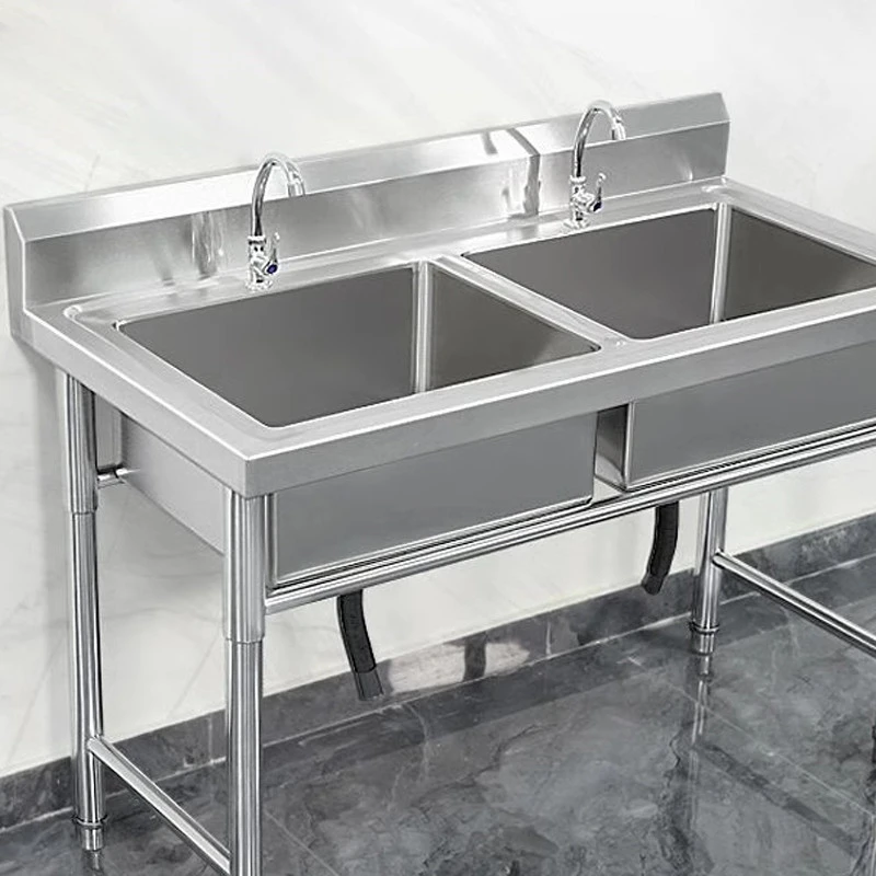 

Thicken Stainless Steel Sink Large Capacity Dishwasher Top with Stand Simple Modern Household Kitchen Supplies Dish Washing Sink