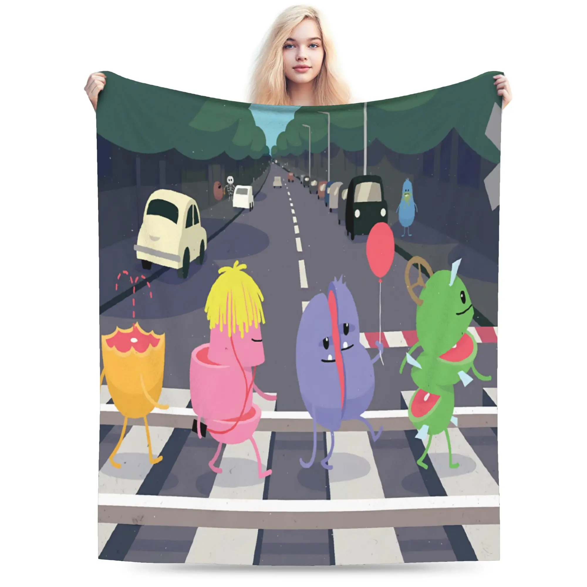 Dumb Ways To Die Flannel Blanket  Soft Warm Throw Blanket for Living Room Travel Comfortable Bedspread Sofa Bed Cover