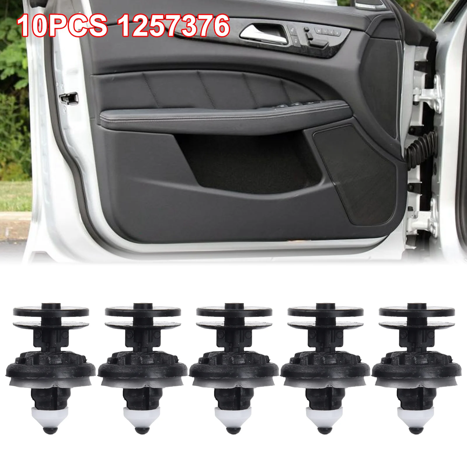 

10pcs Car Door Trim Panel Clips Fastener Fixing Rivets For Ford For Focus 1257376 Door Trim Panel Card Clips High Quality