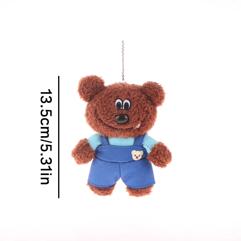 Porte-clés pendentif petit ours en peluche, jouets beurre, chapeau de dessin animé, ours chauve, pendentif porte-clés, breloques de sac à dos, décor de sac, cadeaux pour enfants