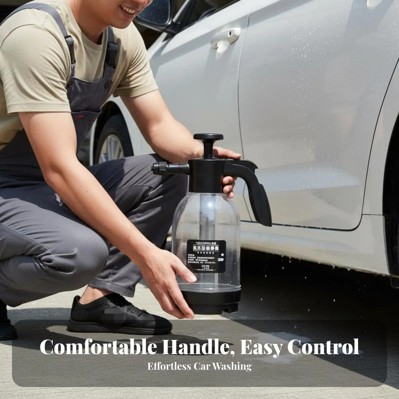 Manual Car Wash Lather Dispenser HDPE Body Hand Pump Foam Sprayer Versatile Car Detailing Foam Sprayer for Gardening