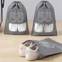 5/10pcs Shoes Storage Bag Closet Organizer Non Woven Travel Portable Bag Waterproof Pocket Clothing Classified Draw Hanging Bag 3