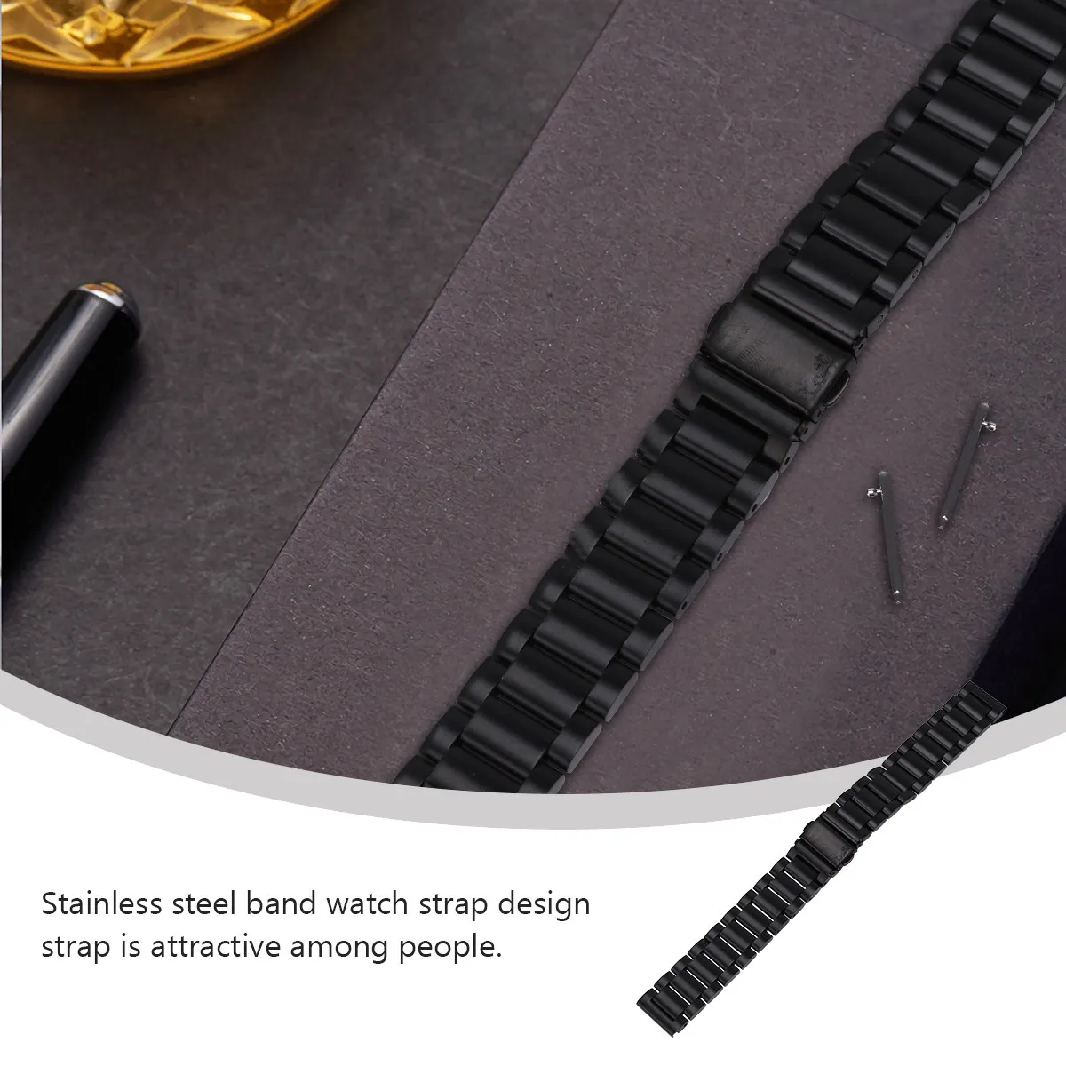 Stainless Steel Watch Band for B5 Strong Durability Delicate Look Ergonomic Comfort Smooth Surface Metal Strap Watch