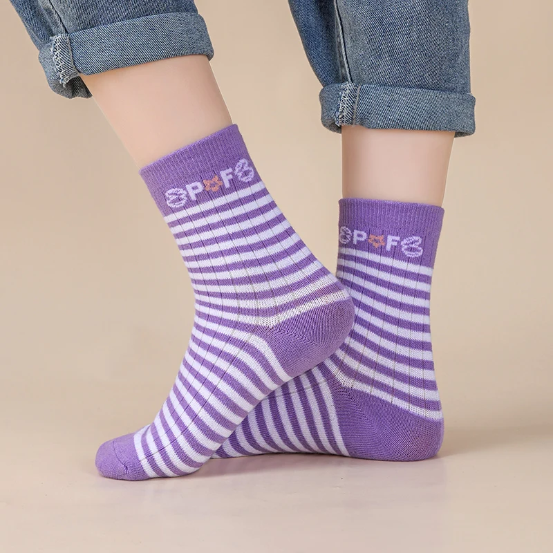 2026 5 أزواج الأطفال الكرتون الأرنب نصف الجوارب المرجان المخملية لينة الدافئة الجلد ودية الفتيات الخريف الشتاء سميكة الجوارب الدافئة #5