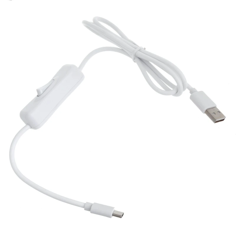 Pro malina pi 3 4 energie spínač, USB pánský na typ C pánský adaptér USB C prodloužení kabel s on/off spínač pro telefon notebook