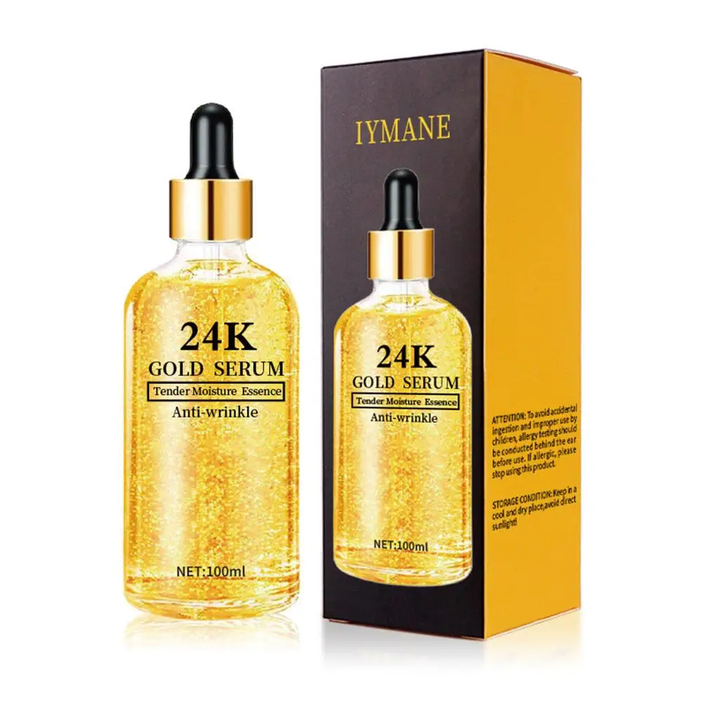 Ouro 24K Niacinamida Equilibrando Soro Facial, Tez da Pele, Caracol Ácido com Poro, Secreção Anti-Idade, F9X2