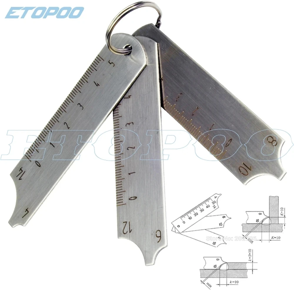 Welding Gauge for 3Pcs Key Set Mig/tig/stick Weld Gage Measure Tool Weld Inspect Gauge Tool