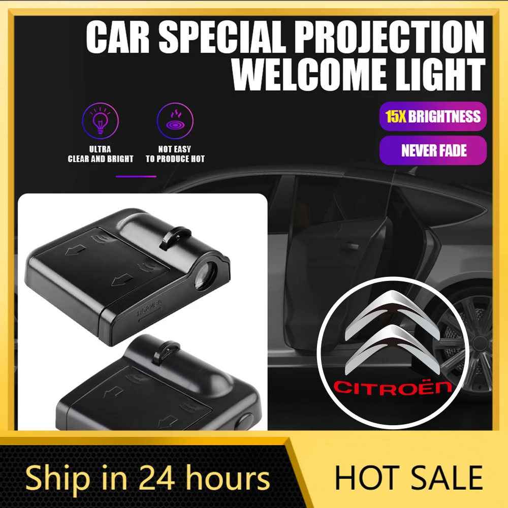 

Car Sticker 2PCS Led Car Door Welcome Light Projector Lamp Auto Accessories For Citroen C4 C3 C5 C1 C2 Berlingo Celysee Cactus P