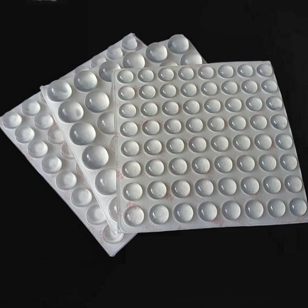 

24-100pcs Clear Self Adhesive Silicone Feet Pads Circular Dome Rubber Damper Buffer Cushion Furniture Cabinet Drawer Door Bumper