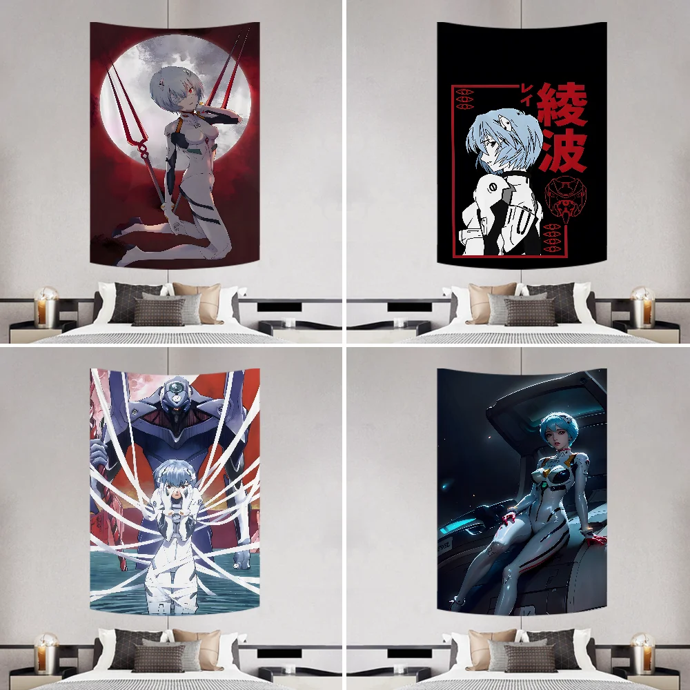 Animation R-Rei  A-Ayanami Tapestry Decoration Party Background Hanging Cloth Bedroom Tapestry Room Decor Aesthetic