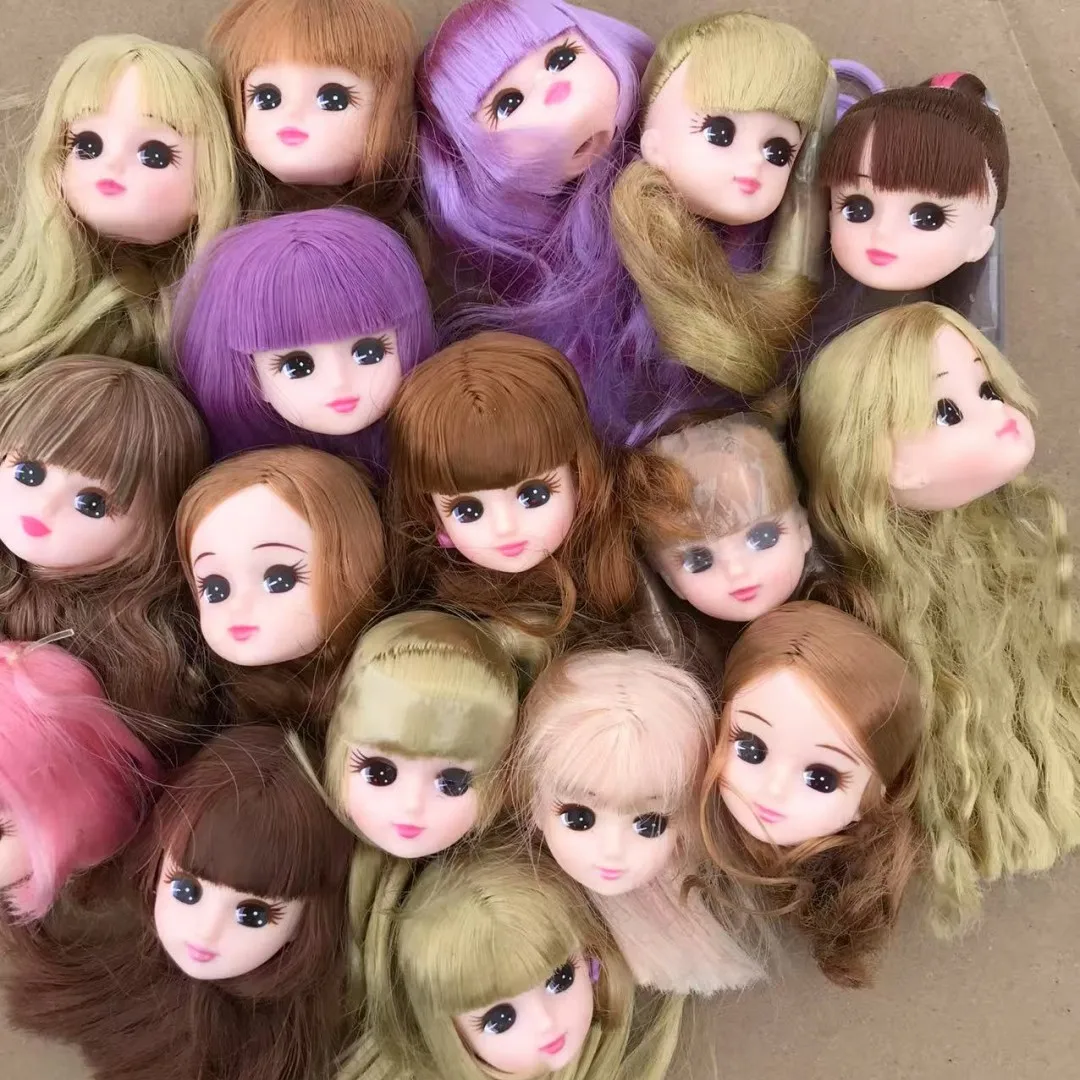 

MINISO Jenny длинные волосы 1/6 кукольные головы мягкие Licca красочные DIY куклы Декор фигурки игрушки для девочек коллекционные подарки