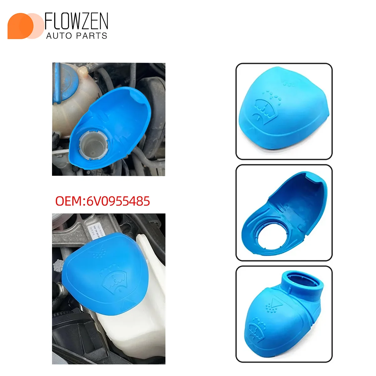 1PC Car Washer Cover Wiper Accessories Windshield Glass Cleaning Tank Spray Bottle For Skoda 6V0955485 000096706