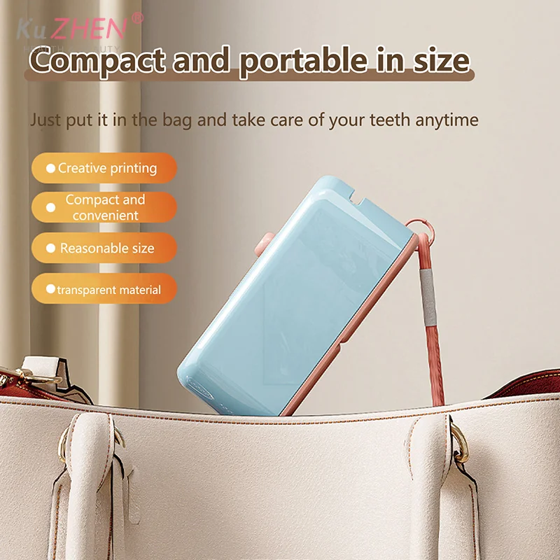 50/100Pc Floss Dispenser Automatische Uitwerpbare Floss Organizer Mondverzorging Press-on Wegwerp Flossen Sticks Hervulbare Opbergdoos