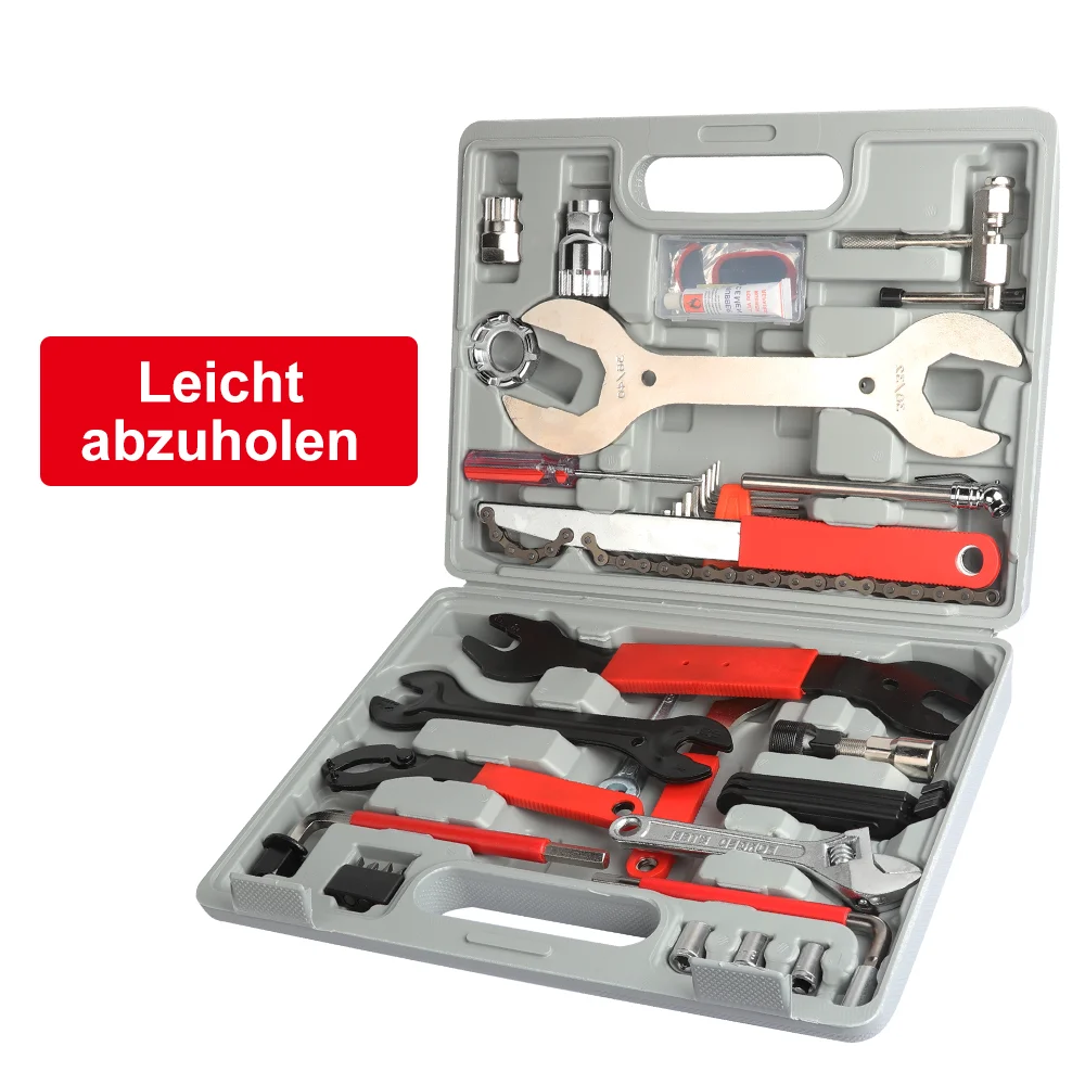 44 stücke Fahrrad Reparatur Werkzeug Extractor Set Fahrrad Werkzeug Box Kette Breaker Cutter Kurbel Puller Schwungrad Entfernung Fahrrad Schlüssel Fix werkzeug – Detail 5