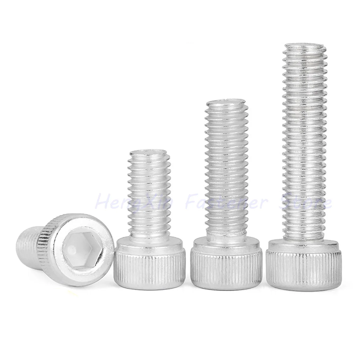 6061 Aluminum Alloy DIN912 Hexagon Hex Socket Cap Allen Head Bolts Screw M2 M2.5 M3 M4 M5 M6 M8 M10 M12 L=4-80mm Full Thread