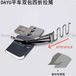 DAYU123 Double folder Free needle plate tooth four fold edge wrapping machine spare parts for industrial sewing machines