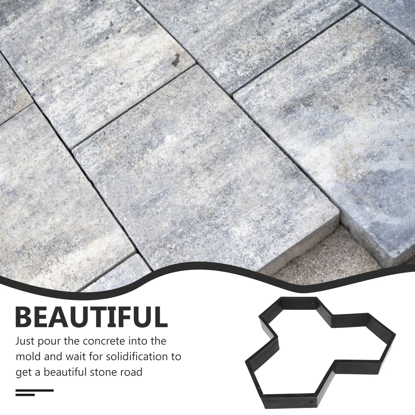 

High Quality Plastic Paver Mold Durable Long Lasting Creative Shapes Concrete Making Garden Pathway Accessory Yard Paver Mold