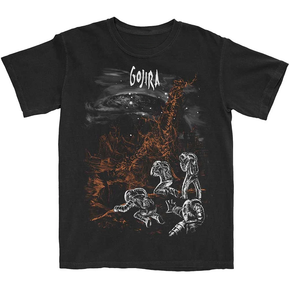 Eiffel Falls Gojira Band T-Shirt Cotton Graphic Tee Men Women Summer Streetwear