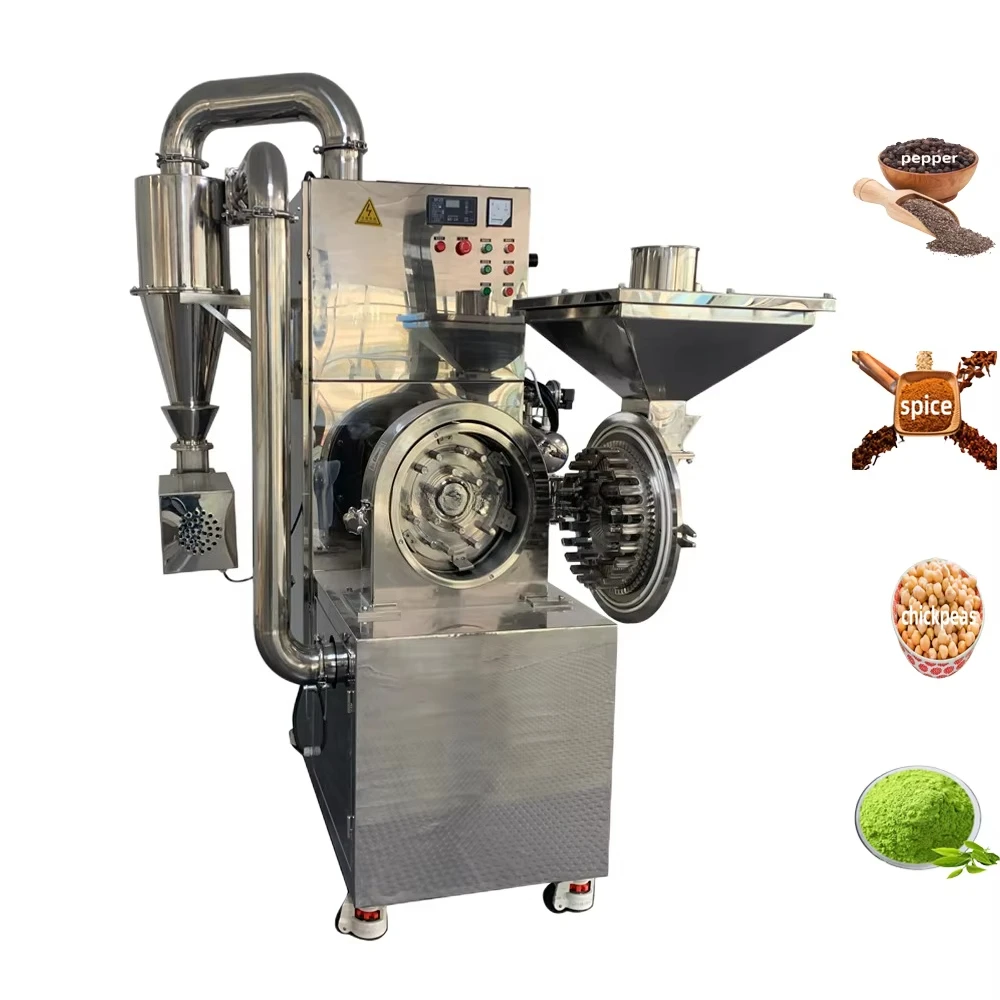 DZJX Dry Stevia Leave Ginger Garlic Coffee Almond Flour Cocoa Grain Charcoal 100 Mesh Grinding Machine in to Powder