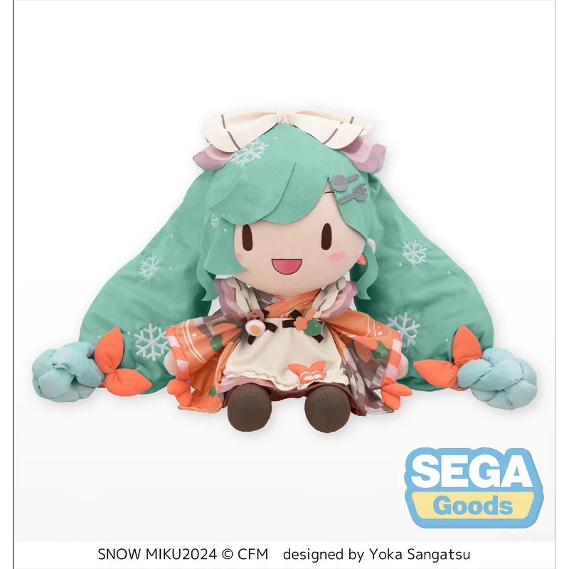 SEGA Original VOCALOID Hatsune Miku Plush Large Size 50cm Yuki Miku 2024 FuwaPetit Kawaii Anime Collection Plush Doll Toys Gifts