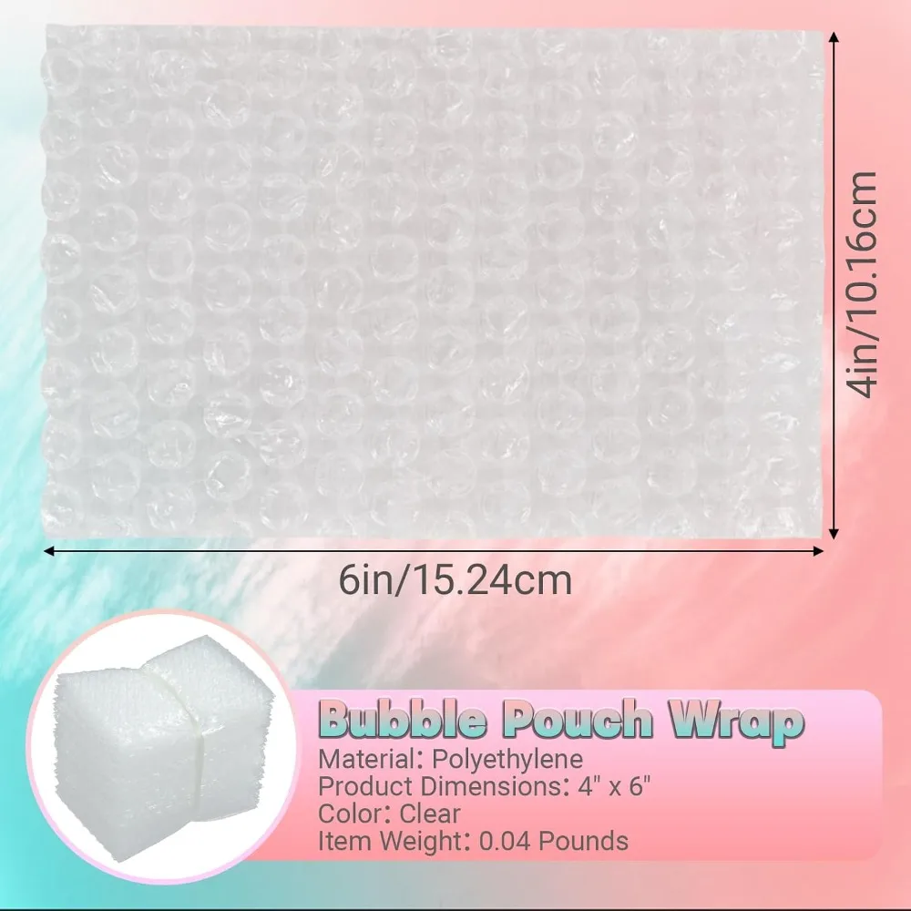 50-Pack 4x6 Clear Bubble Mailers for Shipping & Moving - Double-Wall Protection for Fragile Items view 2