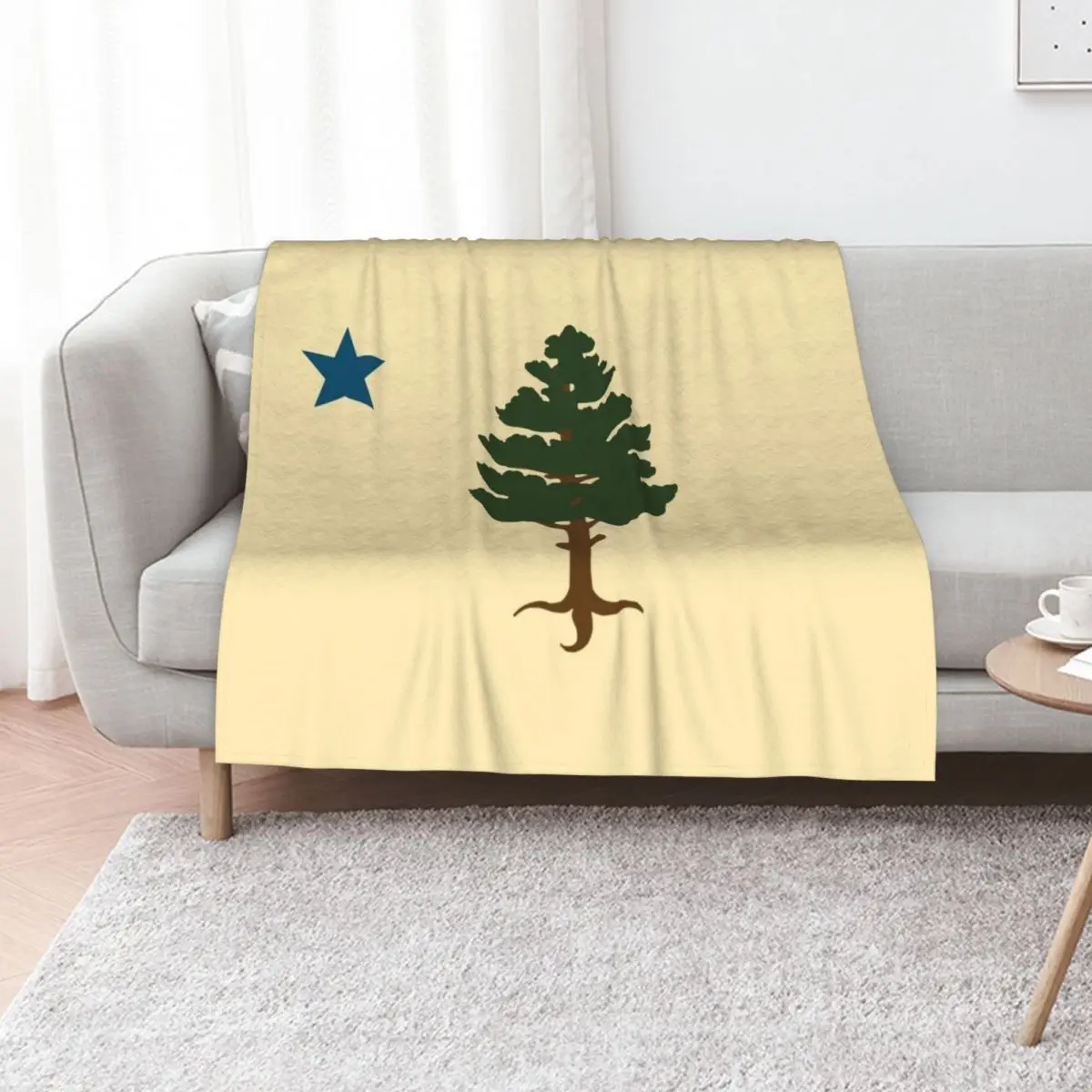 Maine Flag 1901 Throw Blanket for babies Blankets For Bed Sleeping Bag Bed linens Hairys Luxury Thicken Blankets