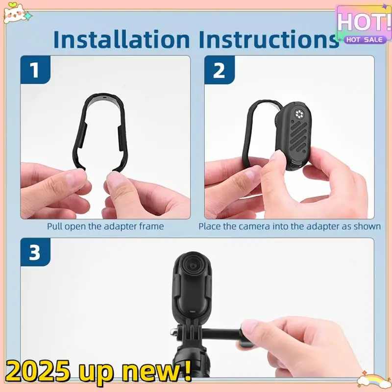 Classy-For Insta360 GO3 GO3S Frame Shell Extend Case Adapter Mount Long Screw Heat Dissipation Bracket Protection Bracket Frame