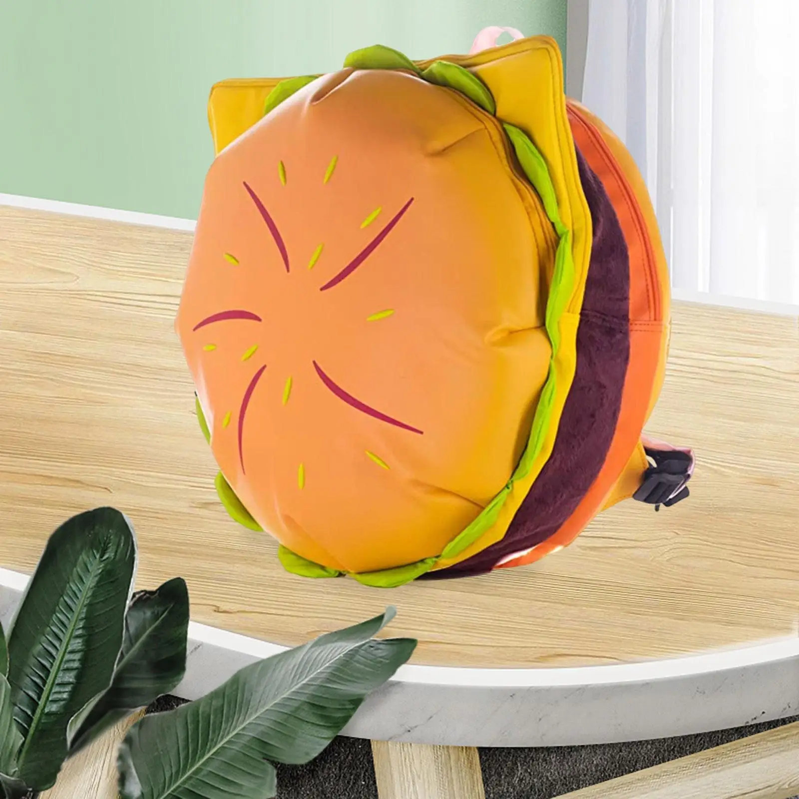 Stylish Hamburger Daypack Shopping Women Men Traveling Cheeseburger Backpack