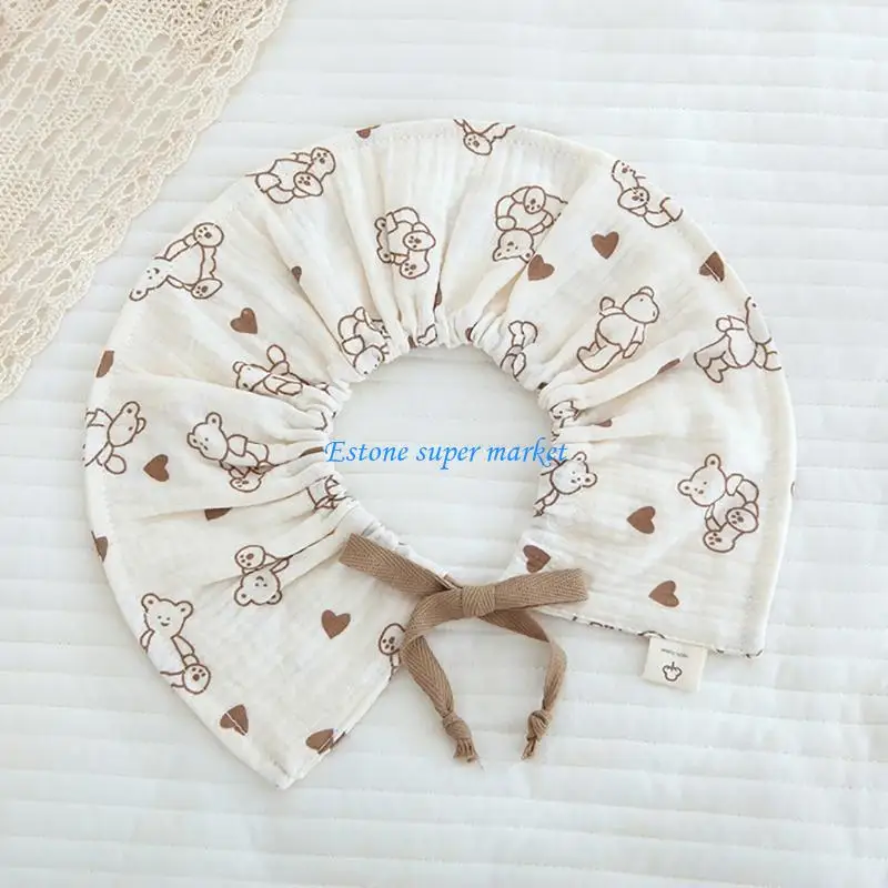 مرايل أطفال على الطراز الكوري 090B مرايل أطفال ناعمة وماصة متعددة الطبقات لسيلان اللعاب والتسنين هدية للأولاد والبنات