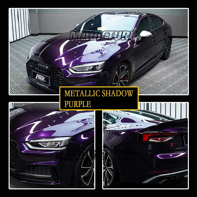 

Wrapping Film Metallic Paint Shadow Purple Wrap Vinyl Car Films Decorative Stickers