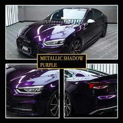 Wrapping Film Gloss Metallic Midnight Purple Wrap Vinyl Car Films Decorative Stickers