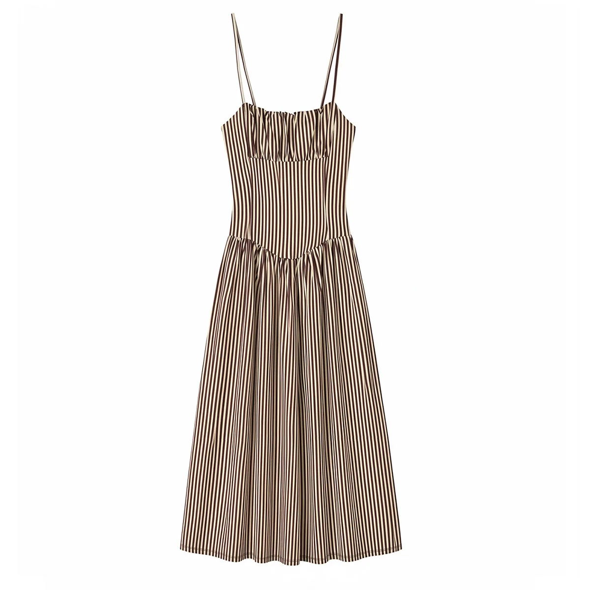 

Withered 2026 New Fashionable Temperament Women's Clothing Wholesale Suspender Pleated Midi Dress Party Dresses Vestidos Women