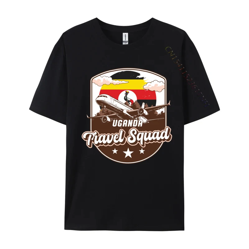 Uganda Travel Squad Travel Uganda Designer Uganda Travel Squad Travel Uganda T Shirt NEW YEAR DAY Cotton Tops & Tees for Men