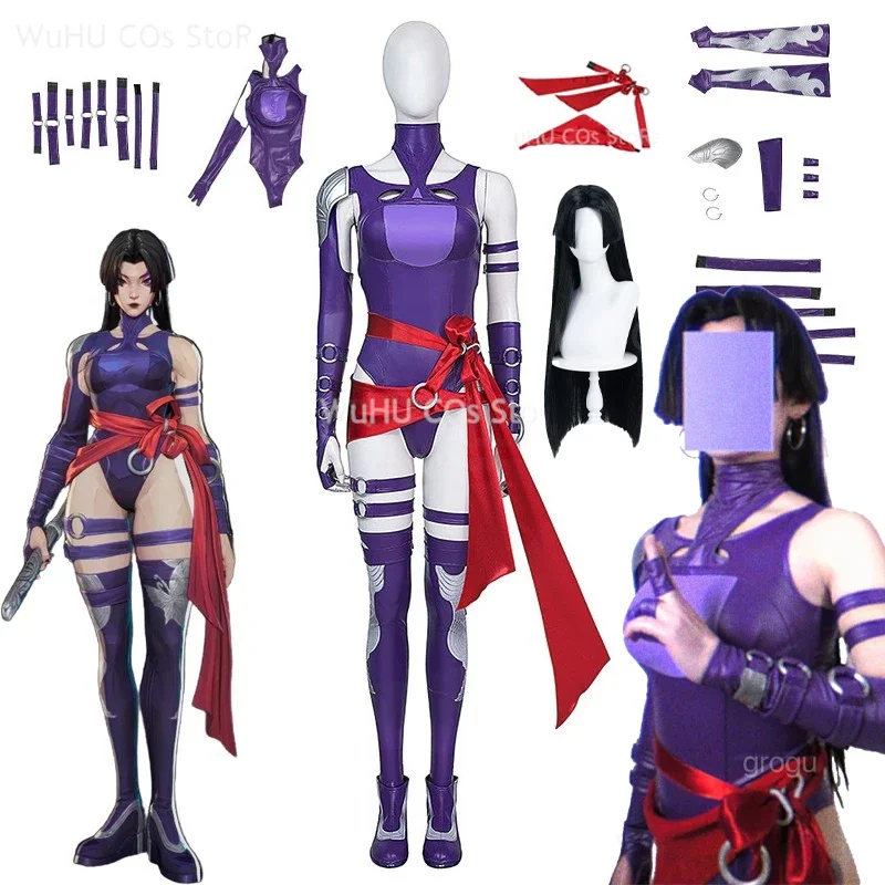

CosplayGame Clothes Uniform Halloween Sexy Cosplay Women Vengeance Suit EPIC 2025 New Mv Rivals Psylocke Sai Cosplay Costume