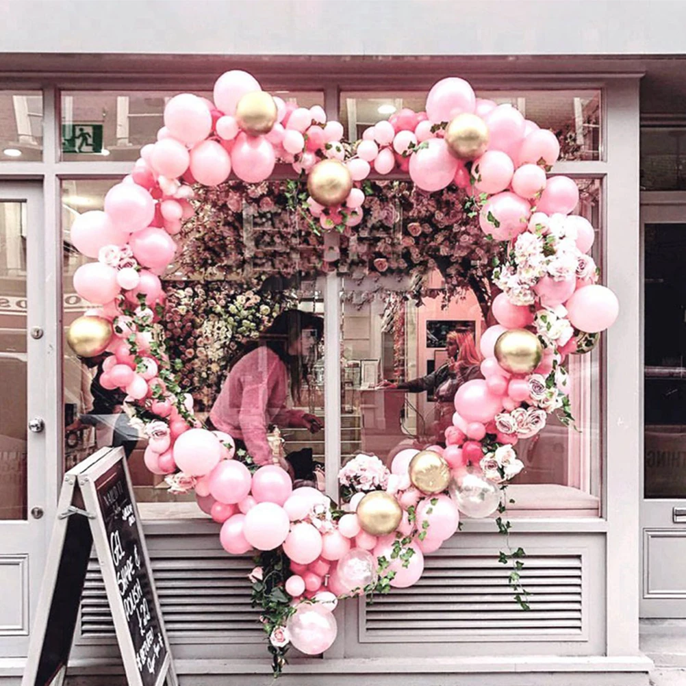 

Heart Shaped Balloon Arch Kit 150cm DIY Balloon Stand Wedding Birthday Garland Reusable Flexible Poles
